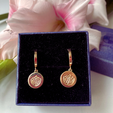 Load image into Gallery viewer, Gold Lotus earrings
