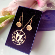 Load image into Gallery viewer, Gold Lotus earrings
