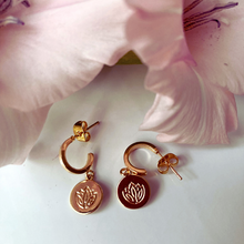 Load image into Gallery viewer, Gold Lotus earrings
