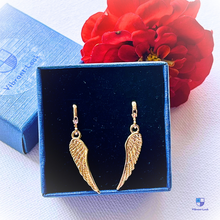 Load image into Gallery viewer, Angel Wing hoop Earrings
